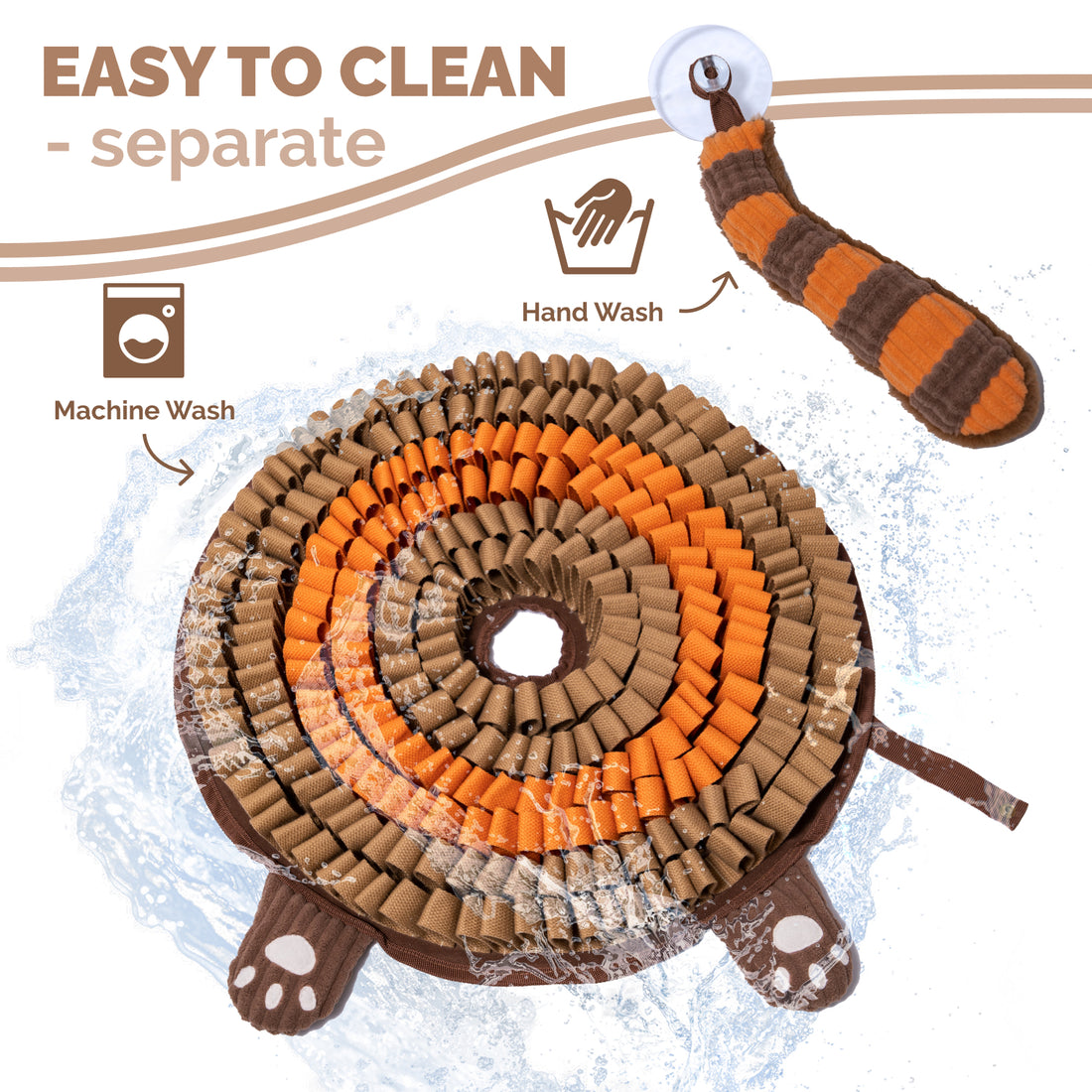 HIDE & SEEK Snuffle Mat and Puzzle Toy - Red Panda Edition