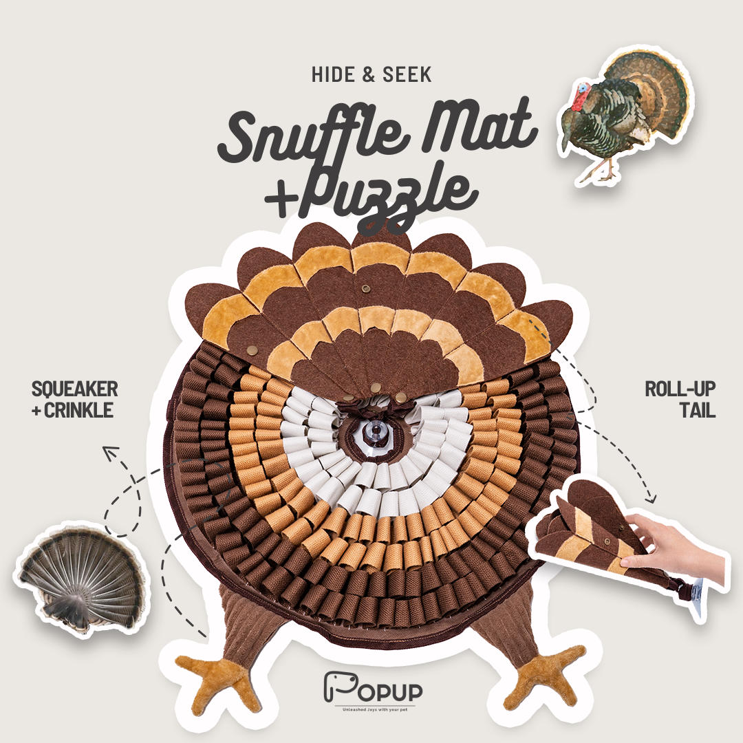 HIDE & SEEK Snuffle Mat and Puzzle Toy - Turkey Edition